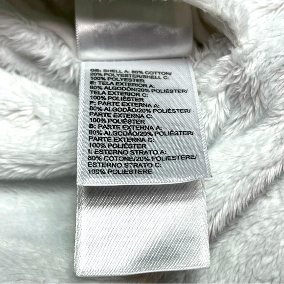 NORTH FACE Women’s Reversible Cotton Polar Fleece Hoodie Jacket Size L Gorpcore - Picture 10 of 11